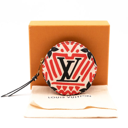 Louis-vuitton Round Coin Purse Crafty Cream & Red