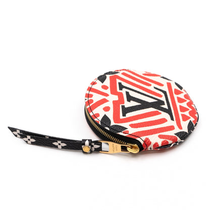 Louis-vuitton Round Coin Purse Crafty Cream & Red