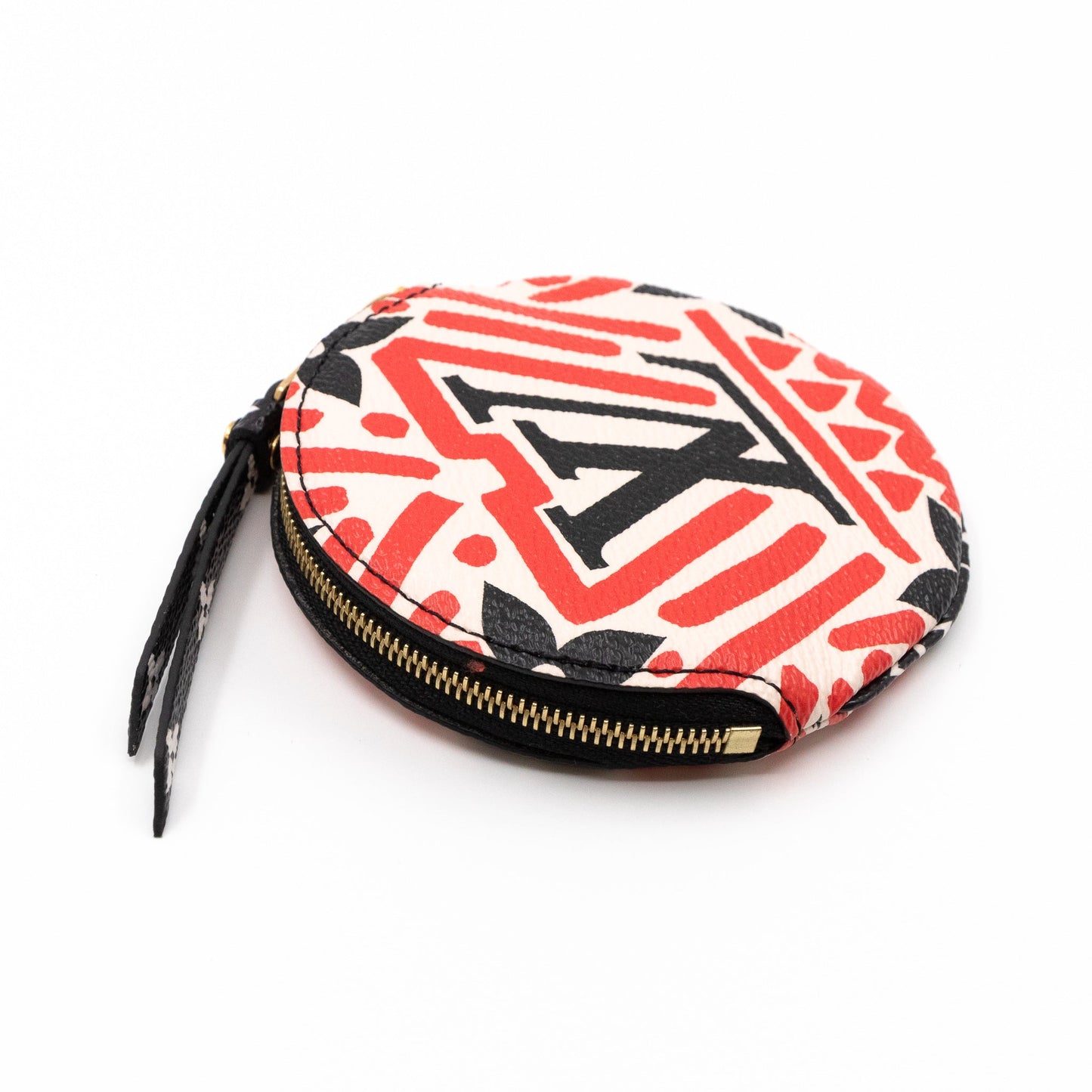 Louis-vuitton Round Coin Purse Crafty Cream & Red