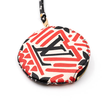 Louis-vuitton Round Coin Purse Crafty Cream & Red