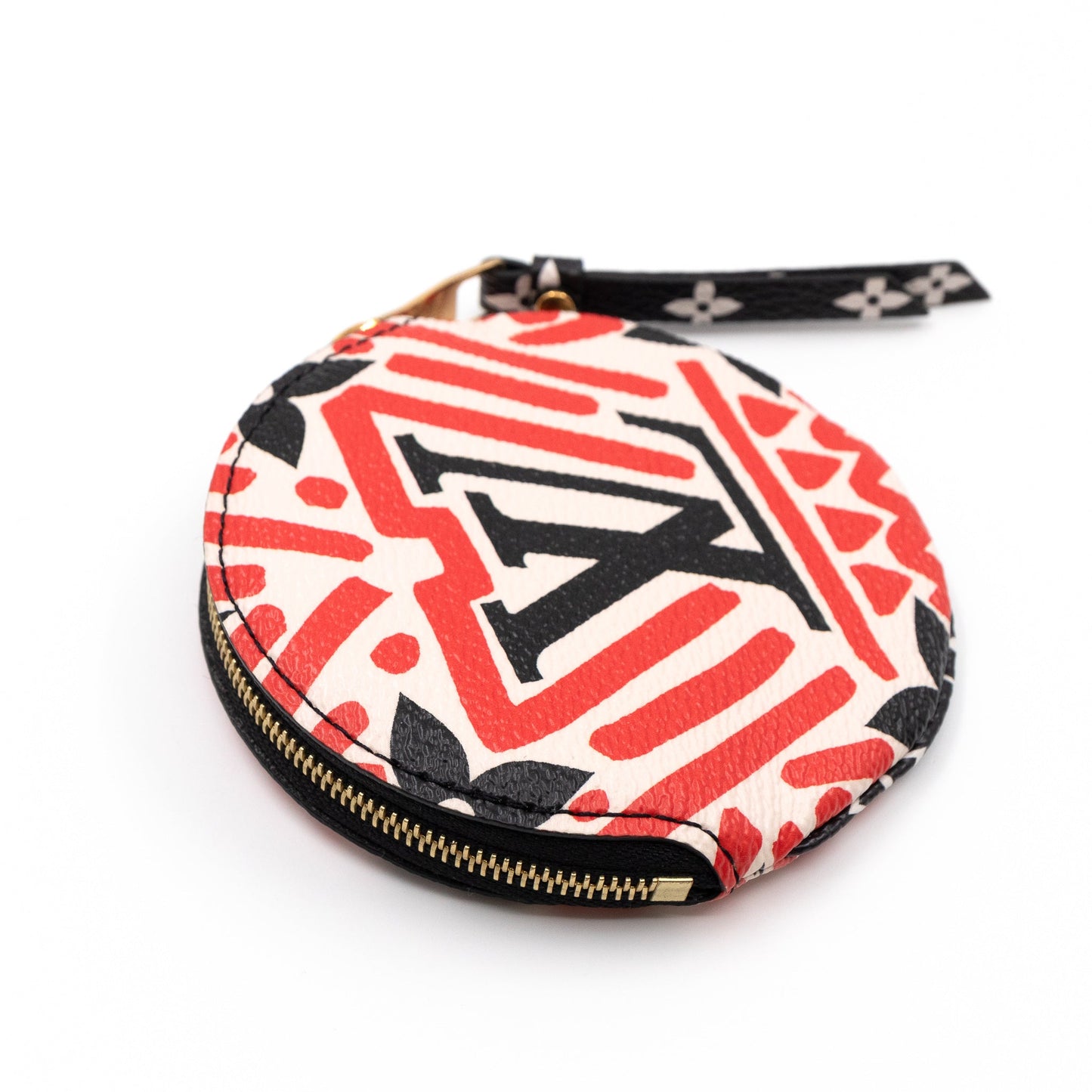 Louis-vuitton Round Coin Purse Crafty Cream & Red