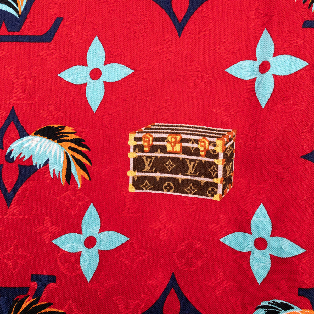 Louis-vuitton Monogram Precious Tiger Shawl Red