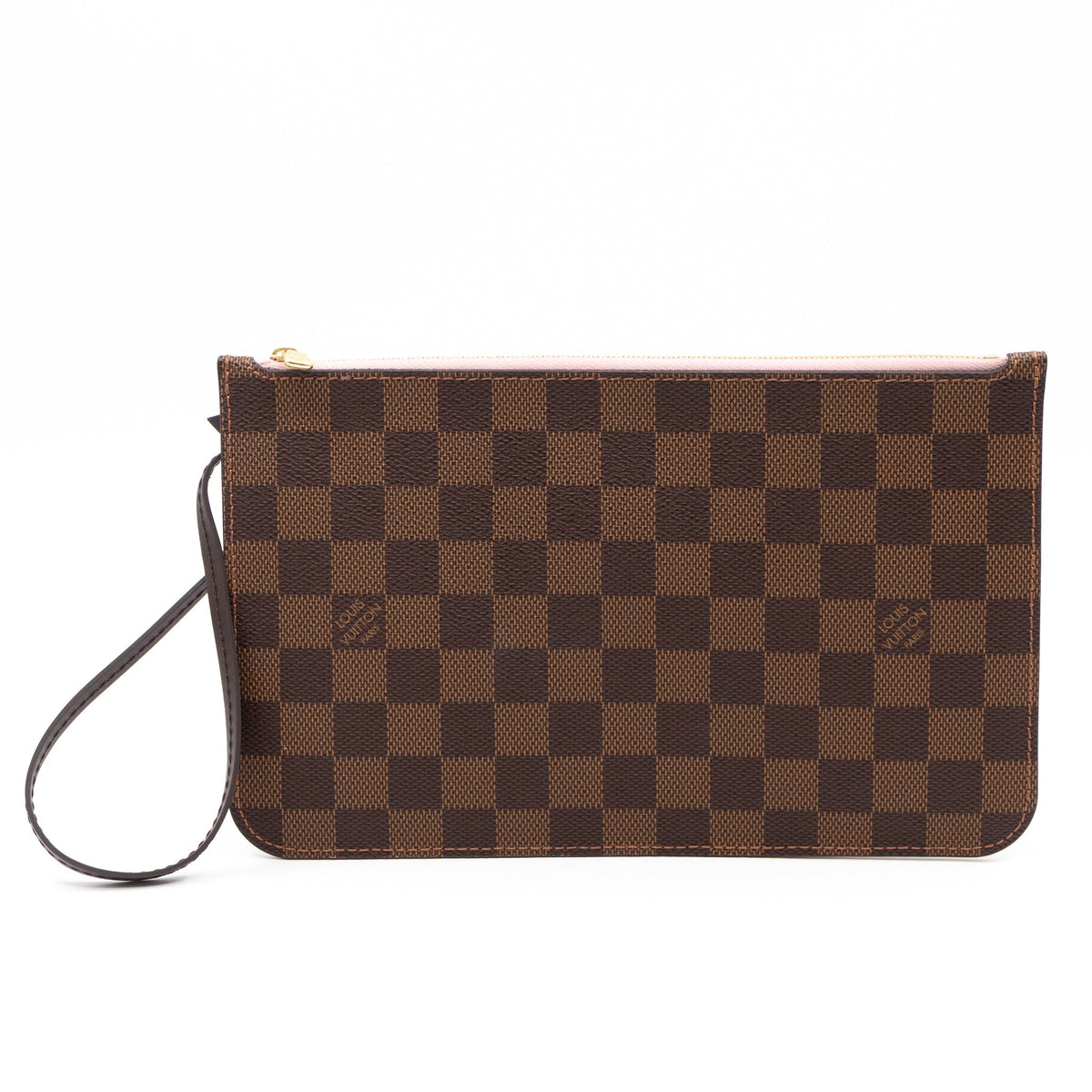 Louis-vuitton Neverfull Pochette Damier Ebene Rose Ballerine