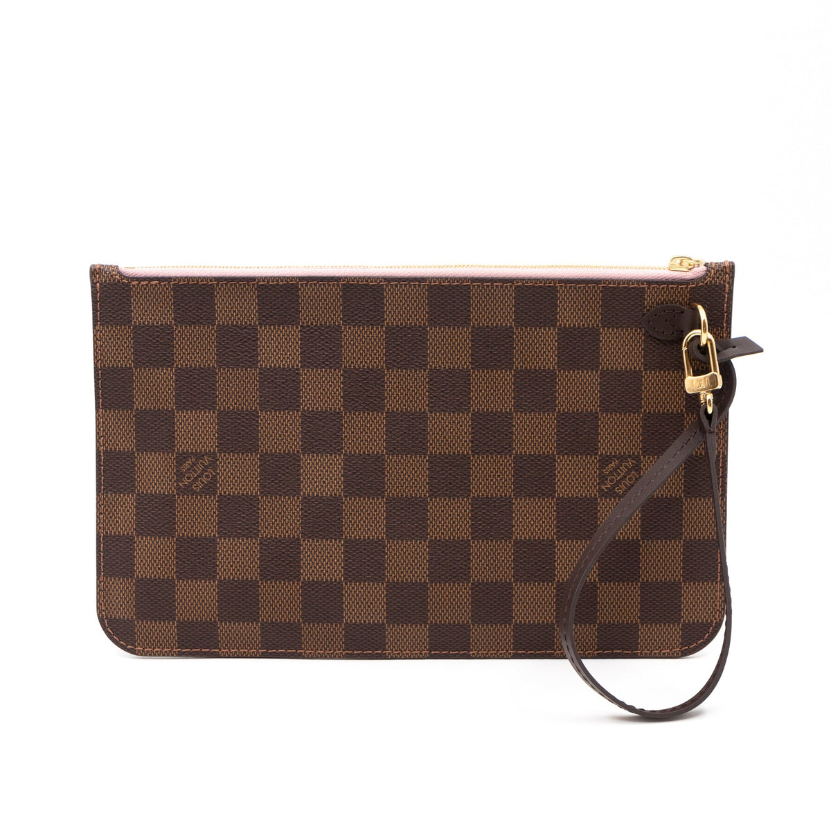 Louis-vuitton Neverfull Pochette Damier Ebene Rose Ballerine