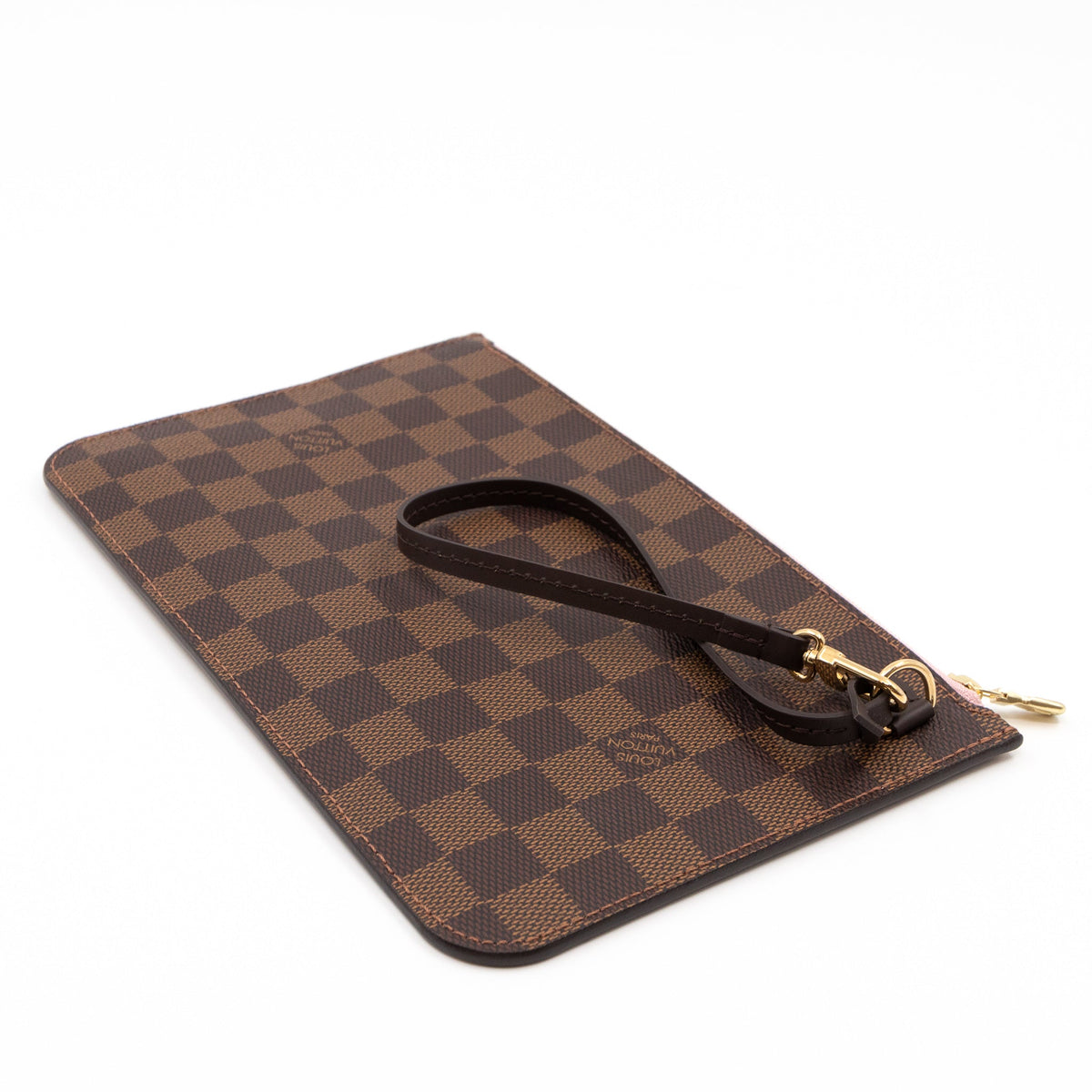 Louis-vuitton Neverfull Pochette Damier Ebene Rose Ballerine