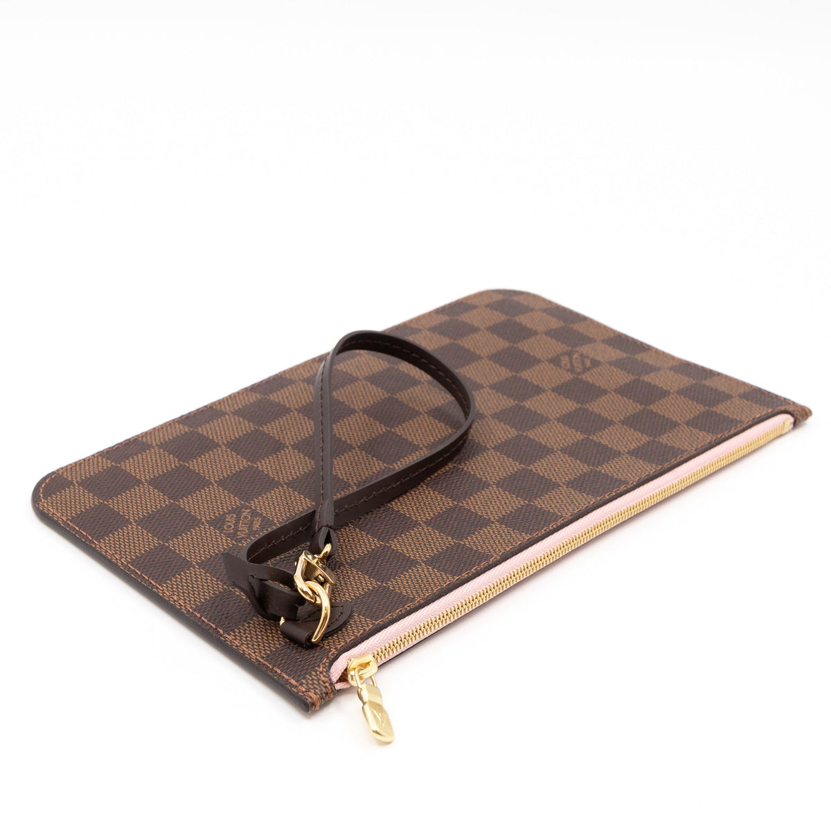 Louis-vuitton Neverfull Pochette Damier Ebene Rose Ballerine