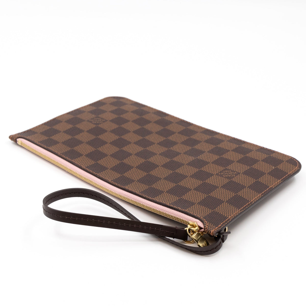 Louis-vuitton Neverfull Pochette Damier Ebene Rose Ballerine