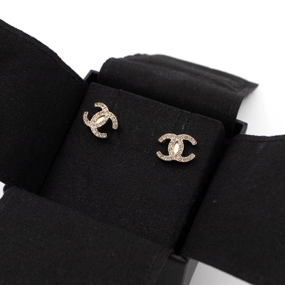 CC Crystal Earrings Light Gold