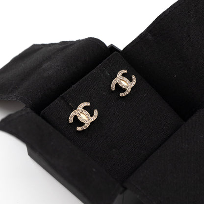 CC Crystal Earrings Light Gold