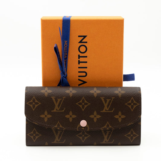 Louis-vuitton Emilie Wallet Monogram Rose Ballerine