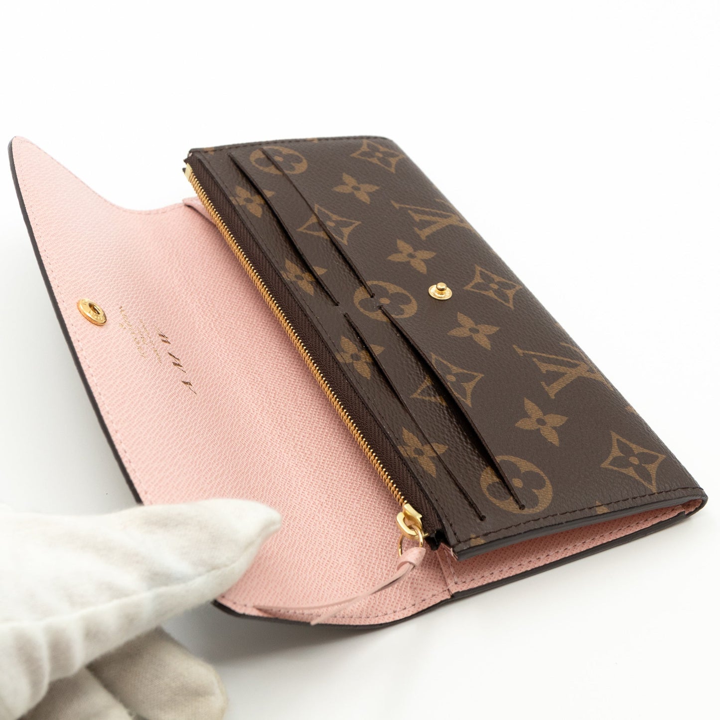 Louis-vuitton Emilie Wallet Monogram Rose Ballerine