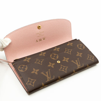 Louis-vuitton Emilie Wallet Monogram Rose Ballerine