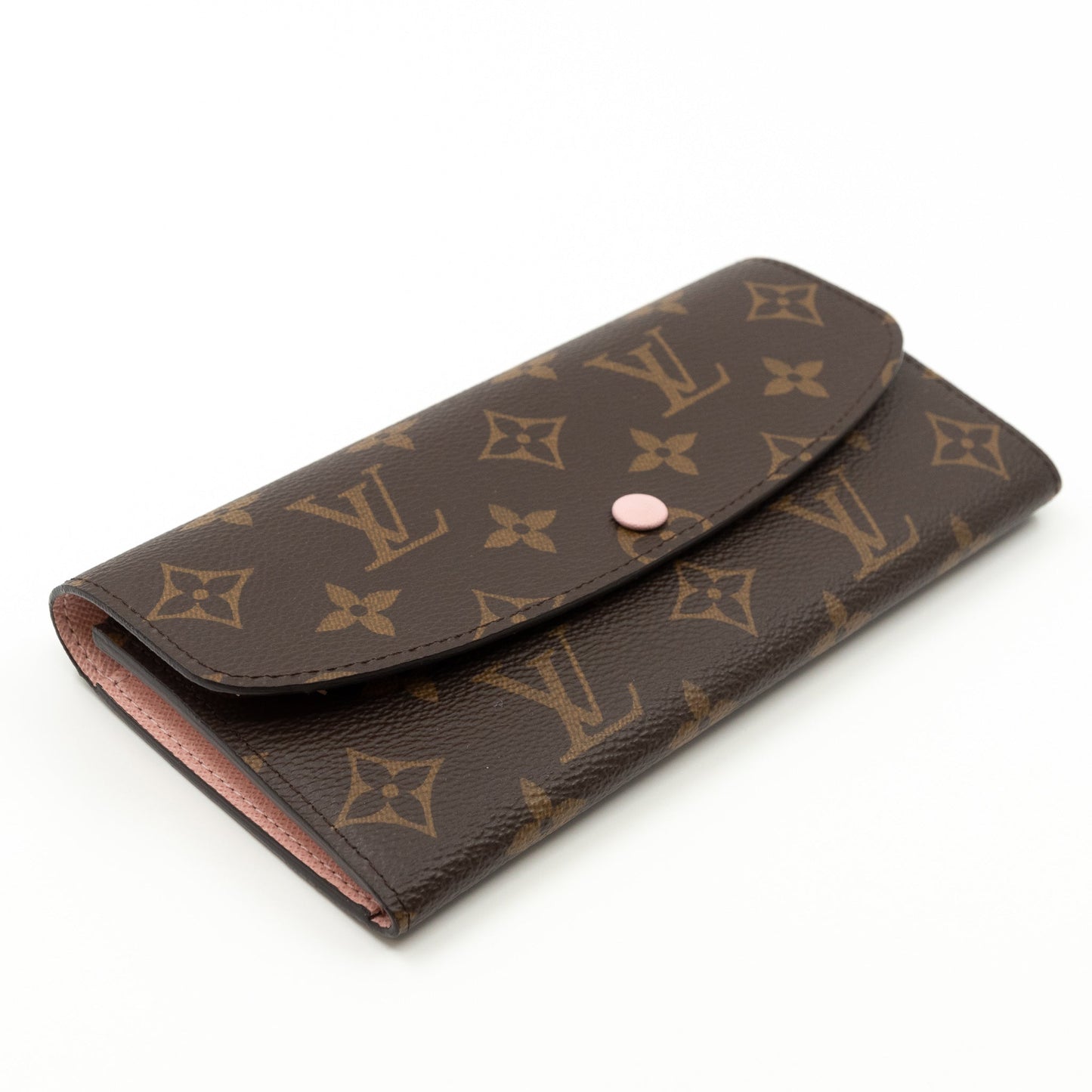Louis-vuitton Emilie Wallet Monogram Rose Ballerine