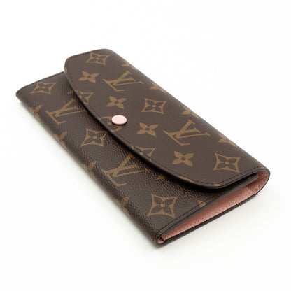 Louis-vuitton Emilie Wallet Monogram Rose Ballerine