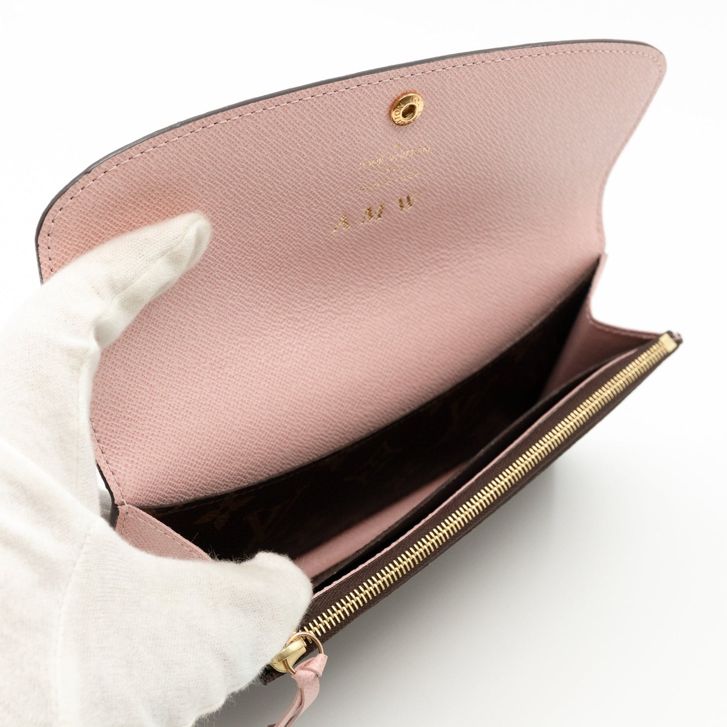 Louis-vuitton Emilie Wallet Monogram Rose Ballerine