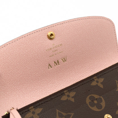 Louis-vuitton Emilie Wallet Monogram Rose Ballerine