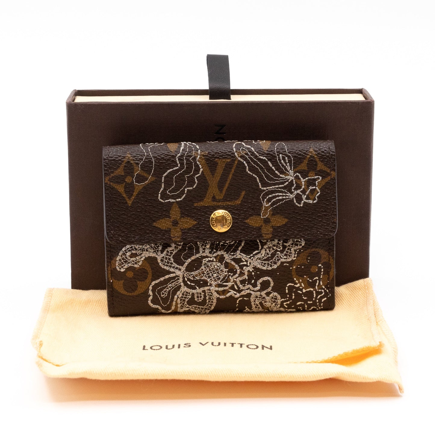 Louis-vuitton Ludlow Wallet Monogram Dentelle Silver