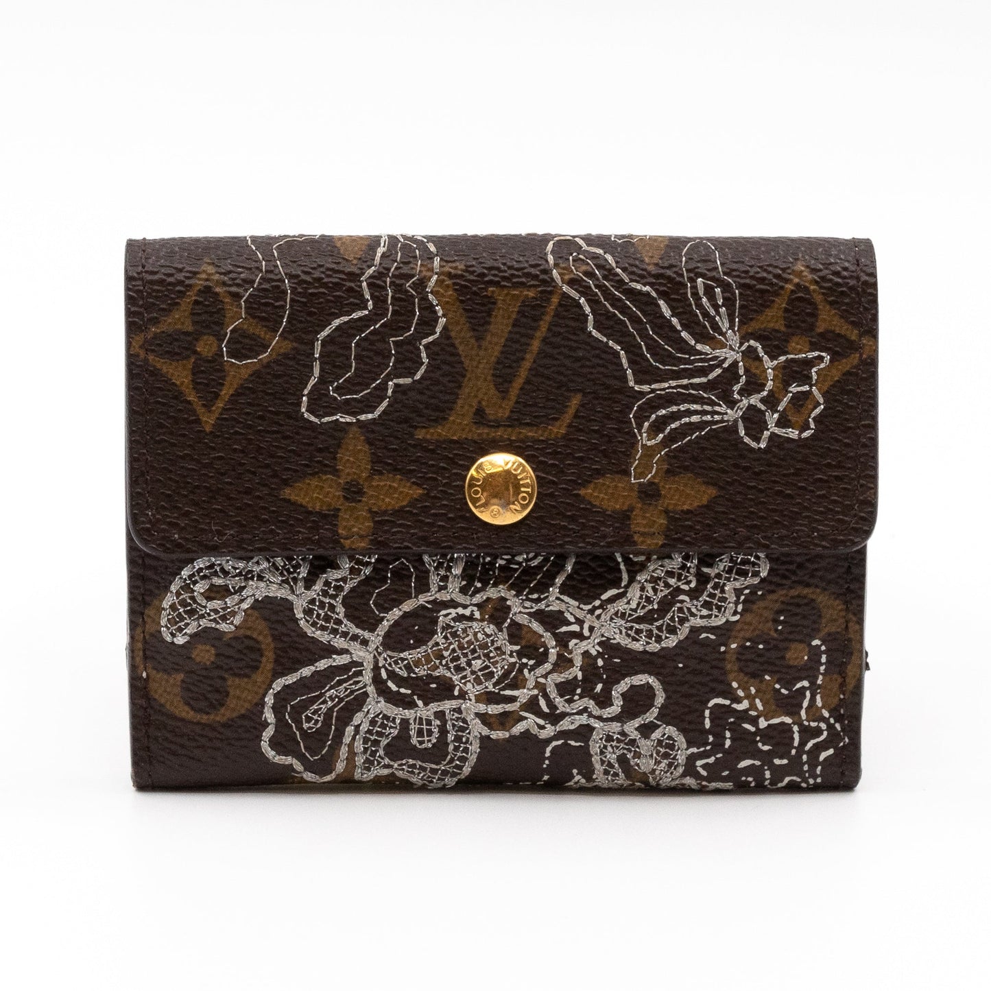 Louis-vuitton Ludlow Wallet Monogram Dentelle Silver