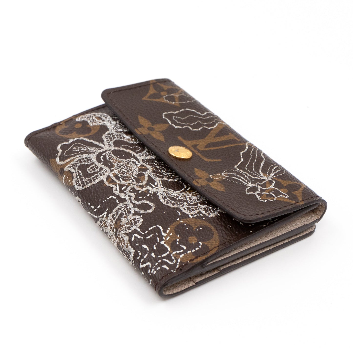 Louis-vuitton Ludlow Wallet Monogram Dentelle Silver
