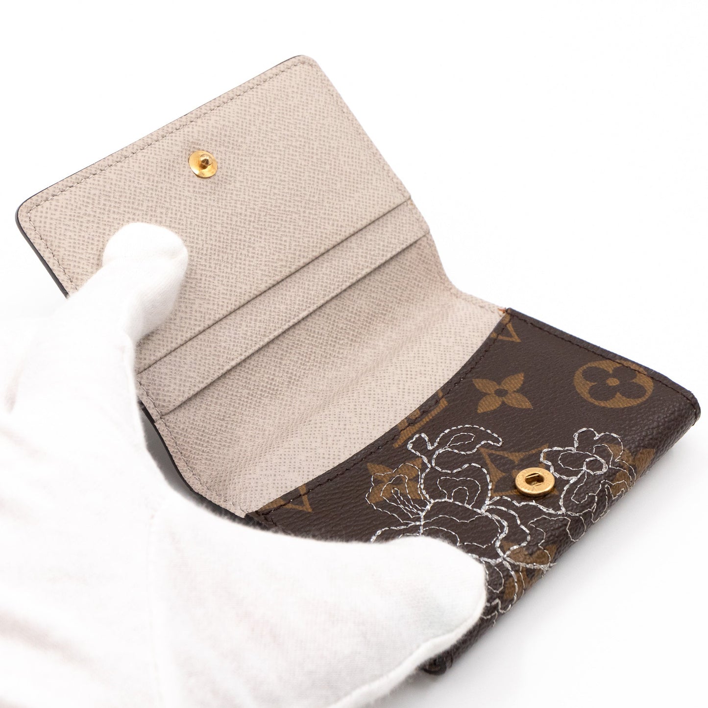 Louis-vuitton Ludlow Wallet Monogram Dentelle Silver