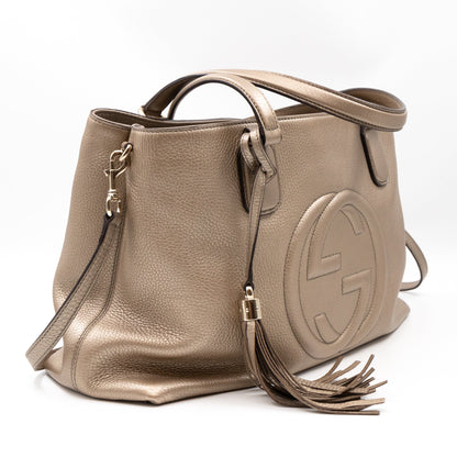 Soho Working Tote Champagne Leather