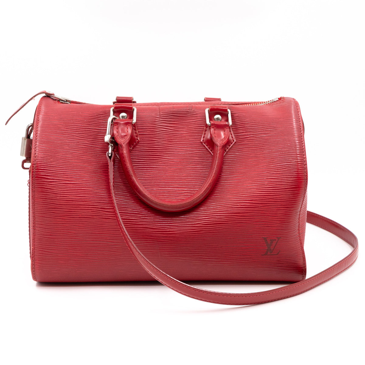 Louis-vuitton Speedy 30 Epi Leather Red & Strap