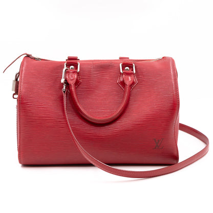 Louis-vuitton Speedy 30 Epi Leather Red & Strap