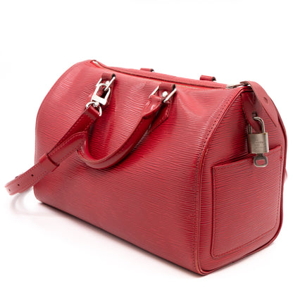 Louis-vuitton Speedy 30 Epi Leather Red & Strap