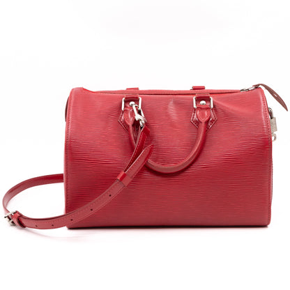 Louis-vuitton Speedy 30 Epi Leather Red & Strap
