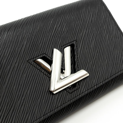 Louis-vuitton Twist Chain Wallet Epi Leather Black