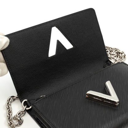 Louis-vuitton Twist Chain Wallet Epi Leather Black