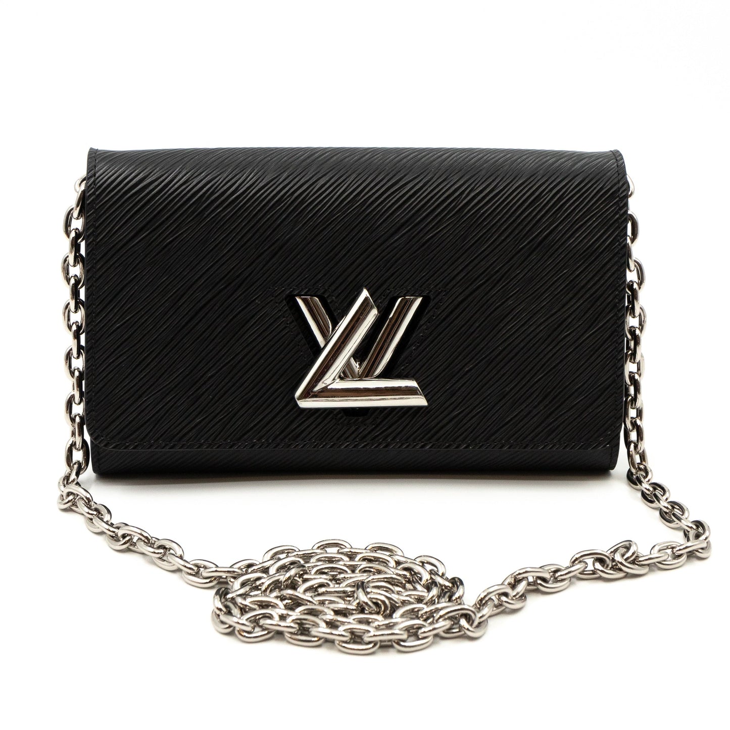 Louis-vuitton Twist Chain Wallet Epi Leather Black