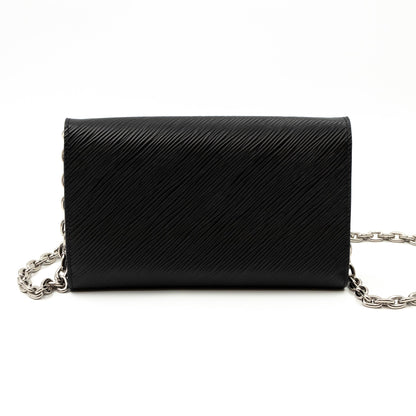 Louis-vuitton Twist Chain Wallet Epi Leather Black