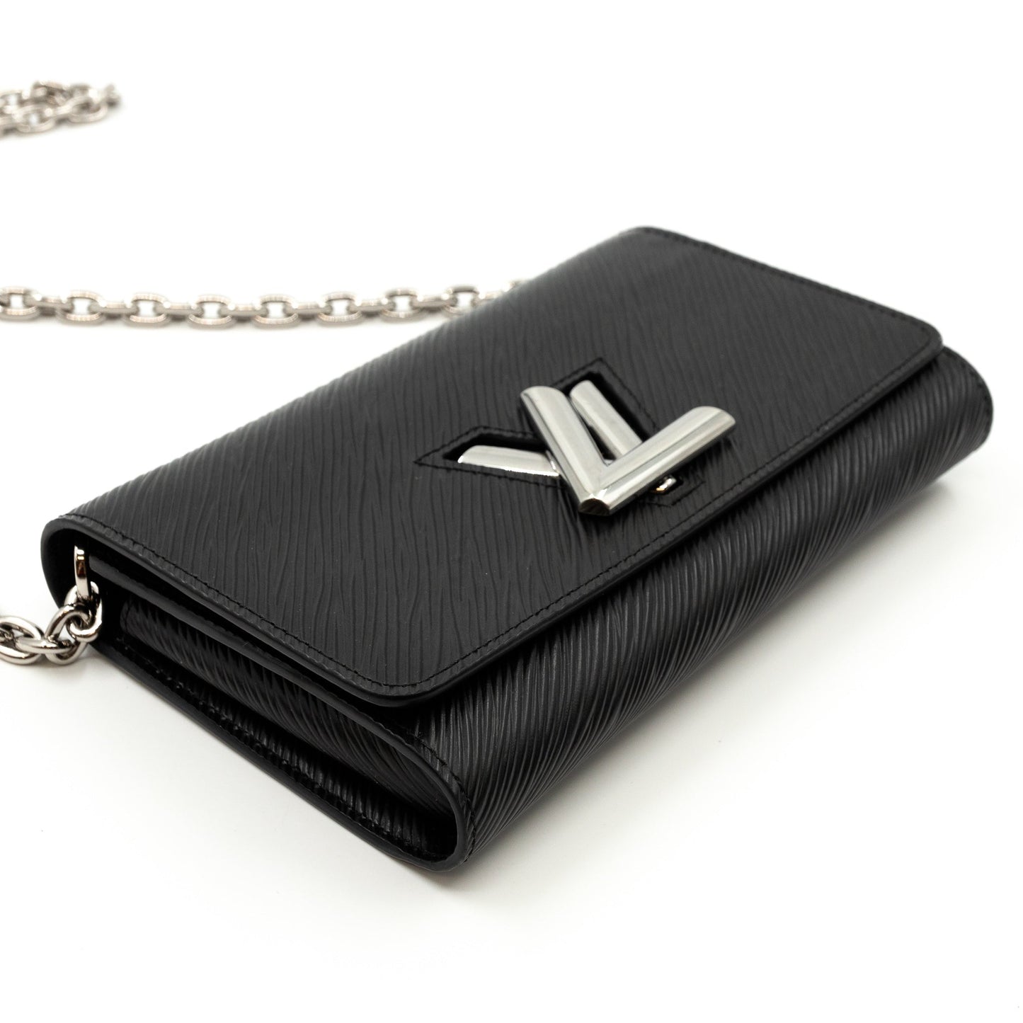 Louis-vuitton Twist Chain Wallet Epi Leather Black
