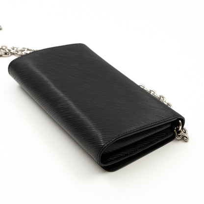 Louis-vuitton Twist Chain Wallet Epi Leather Black