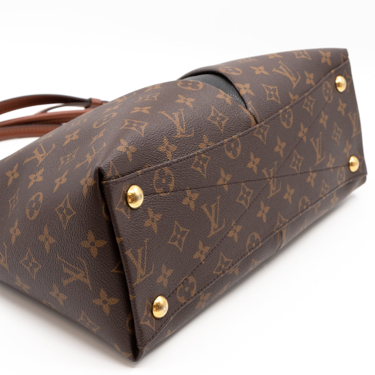 Louis-vuitton V Tote MM Monogram Noir Caramel