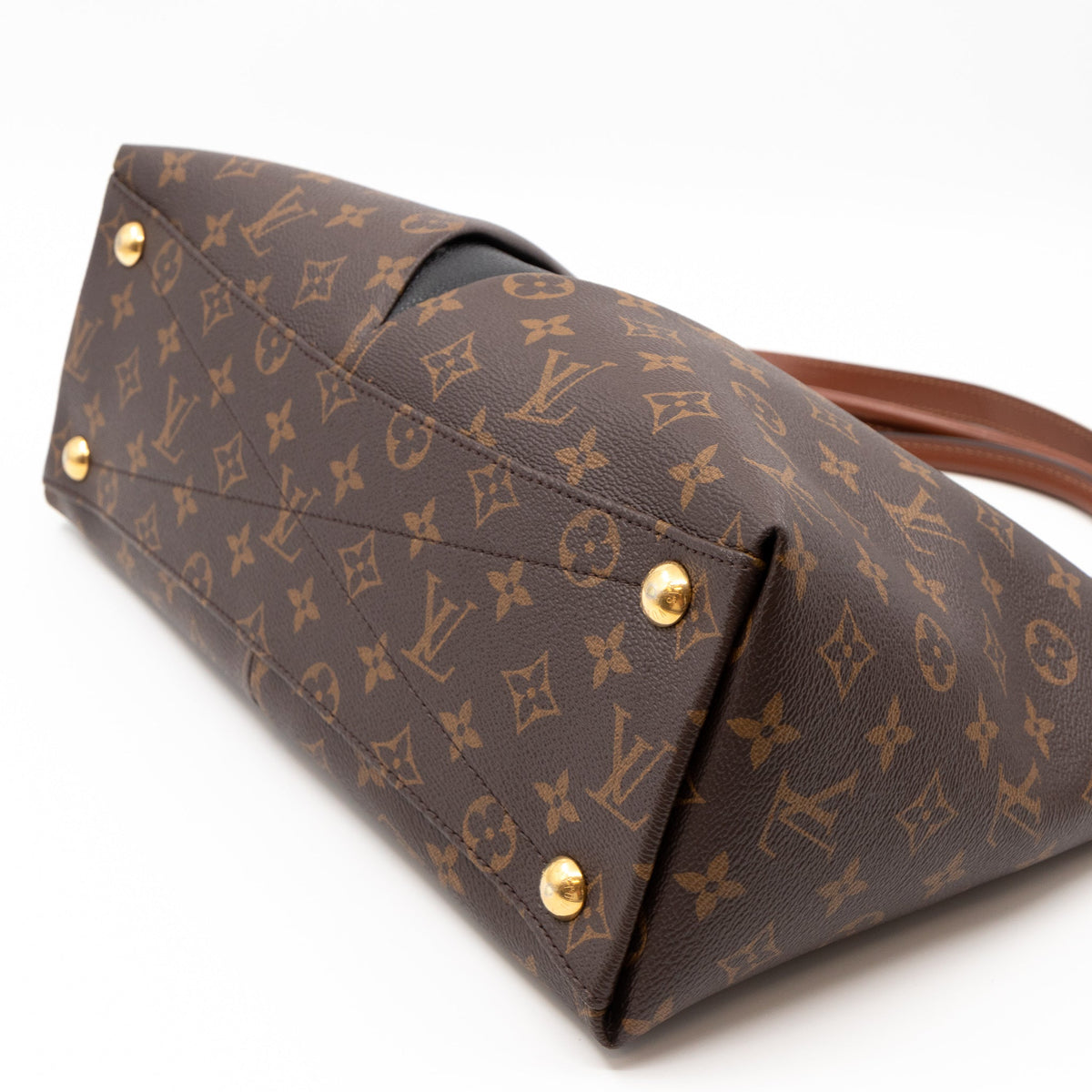 Louis-vuitton V Tote MM Monogram Noir Caramel