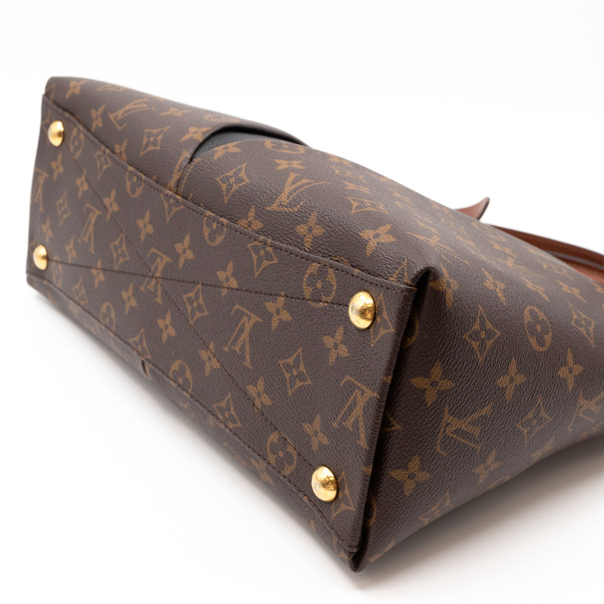 Louis-vuitton V Tote MM Monogram Noir Caramel