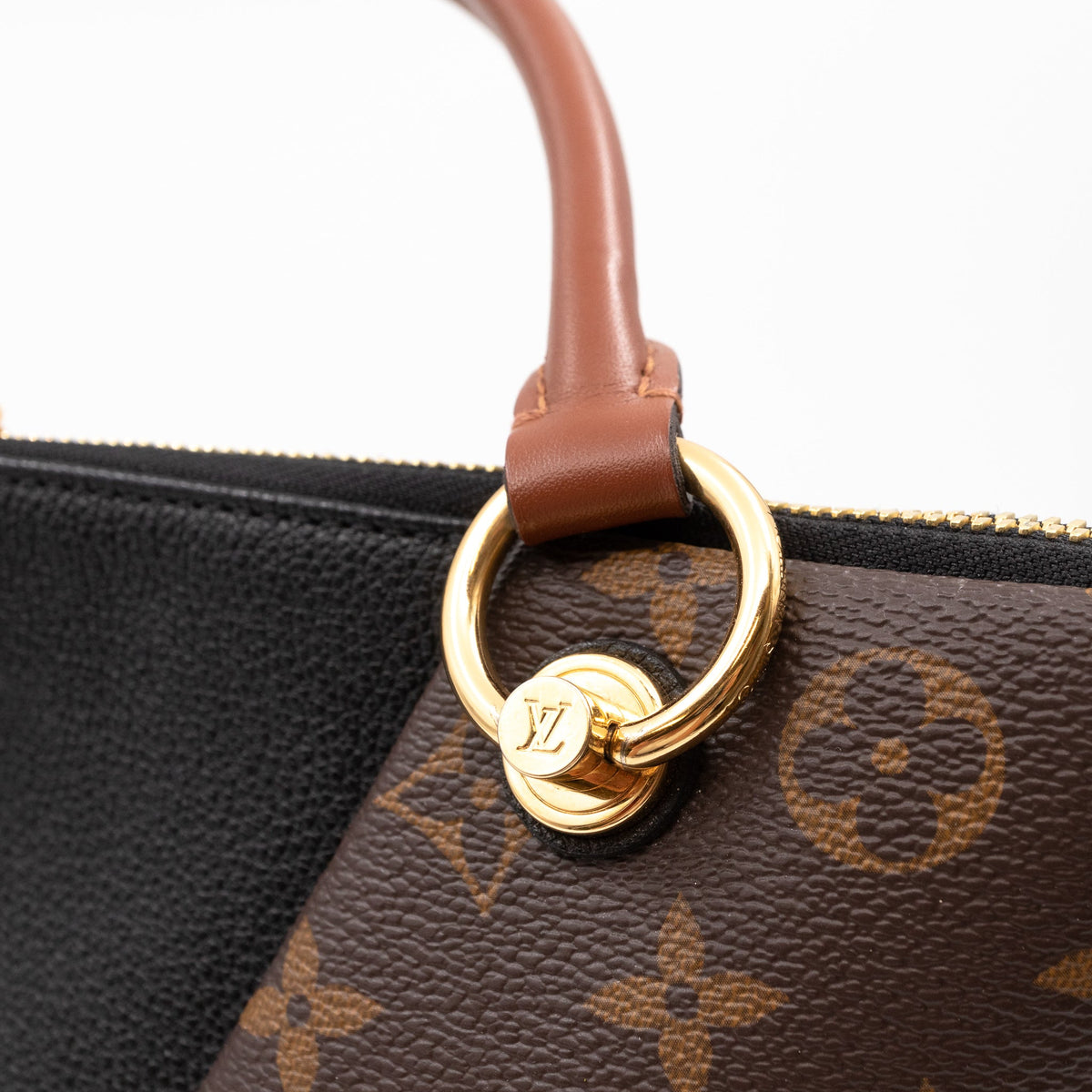 Louis-vuitton V Tote MM Monogram Noir Caramel