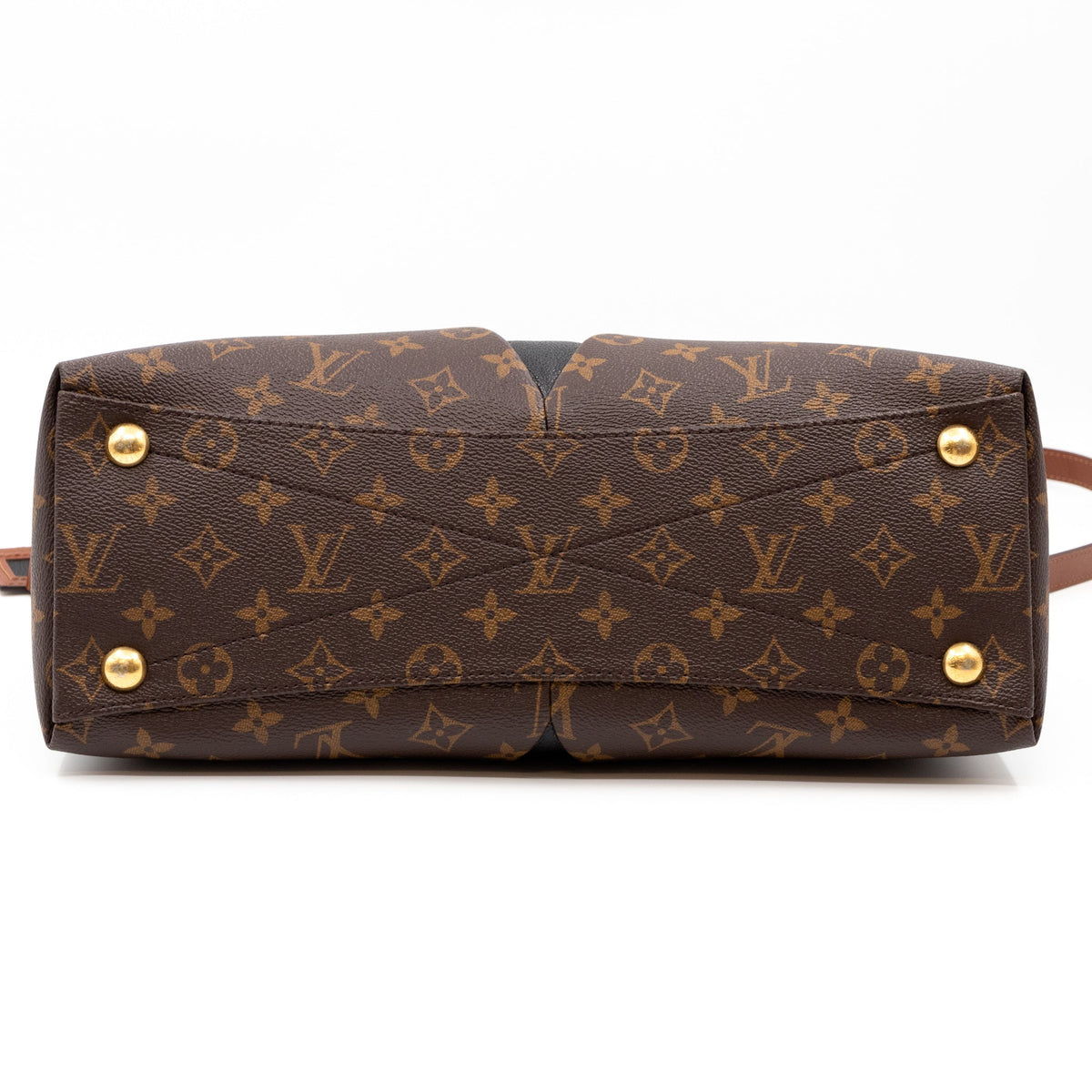 Louis-vuitton V Tote MM Monogram Noir Caramel