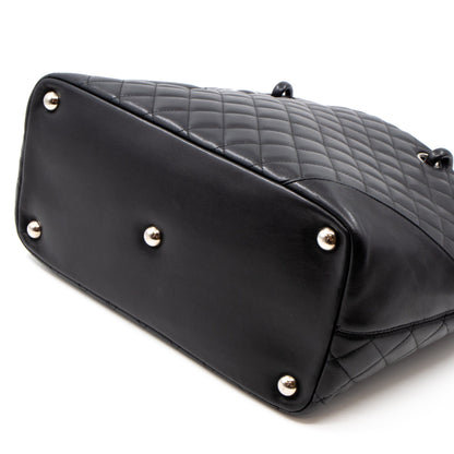 Cambon Tote Quilted Black Leather