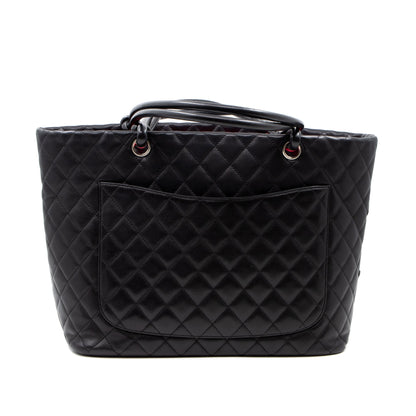Cambon Tote Quilted Black Leather