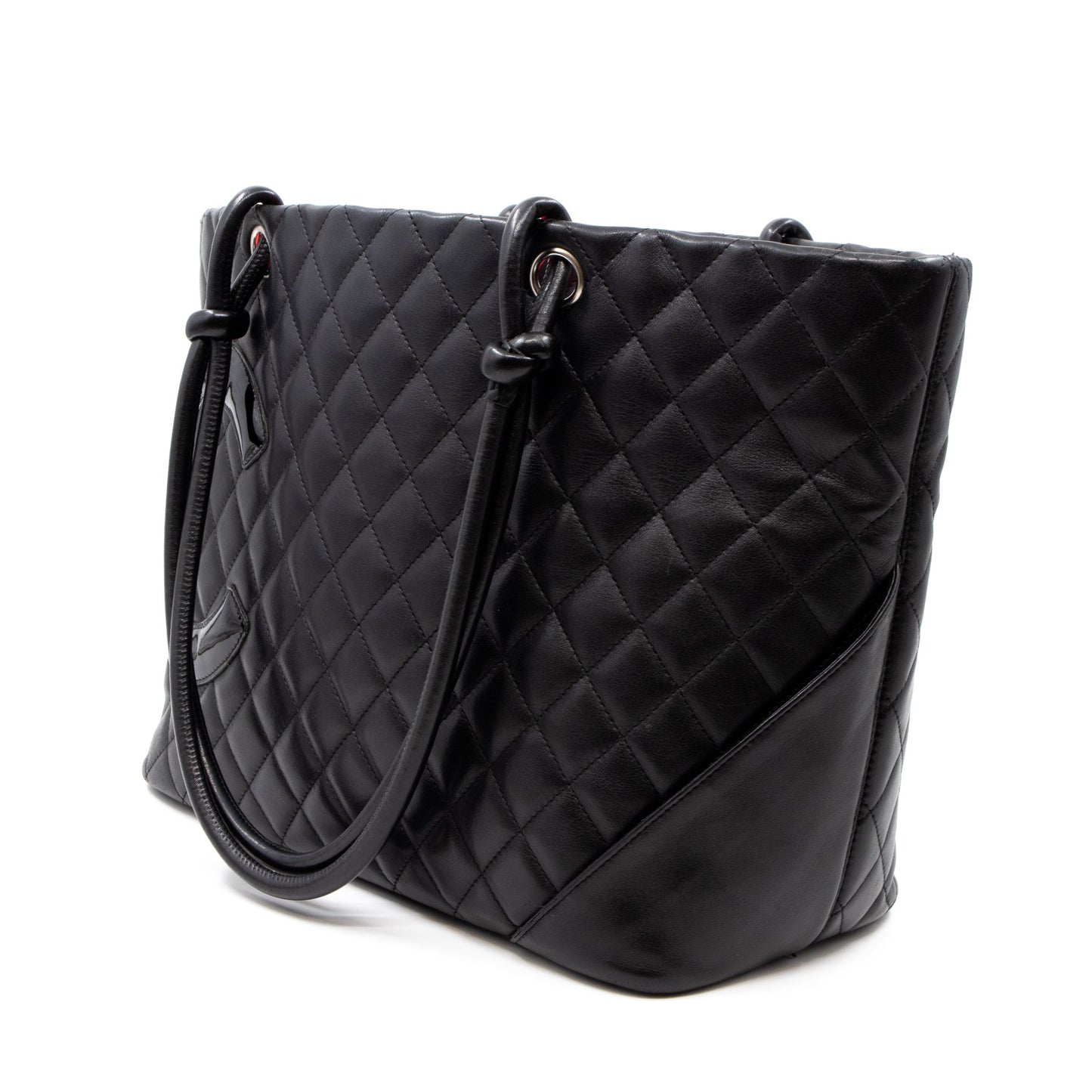 Cambon Tote Quilted Black Leather