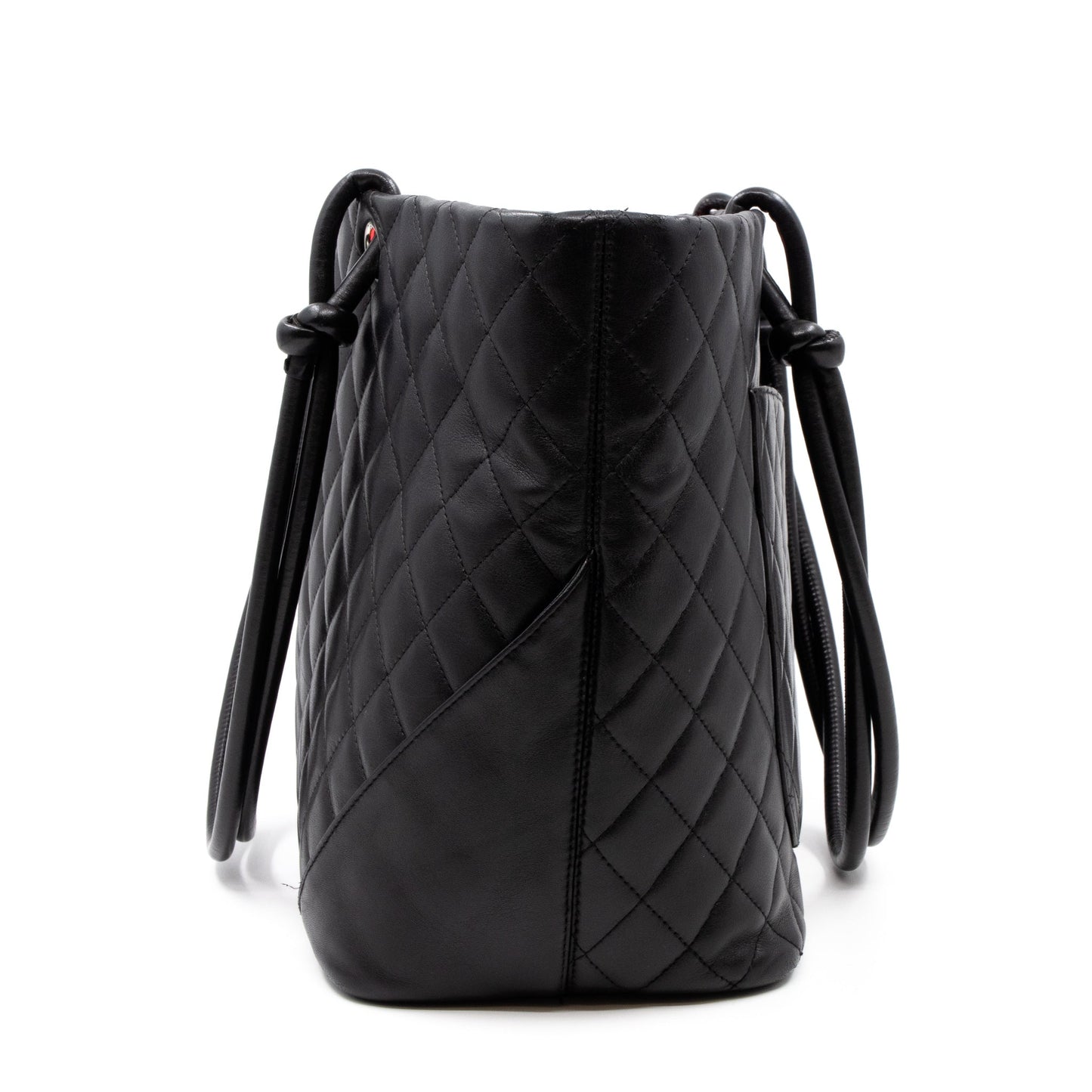 Cambon Tote Quilted Black Leather