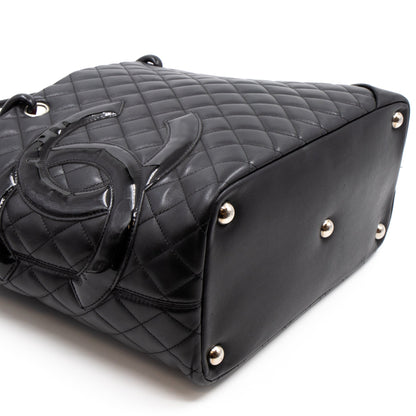 Cambon Tote Quilted Black Leather