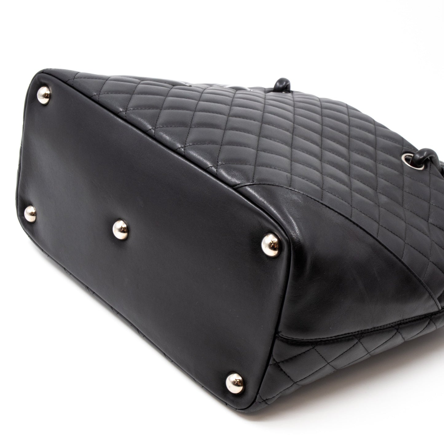 Cambon Tote Quilted Black Leather