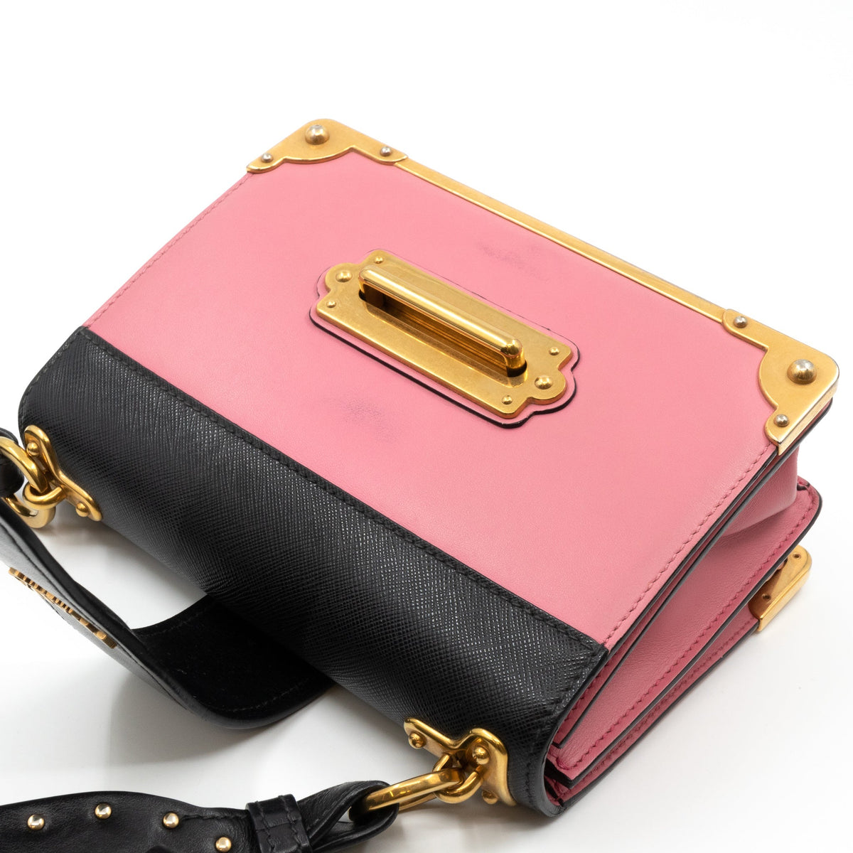 Cahier Light Pink & Black Leather