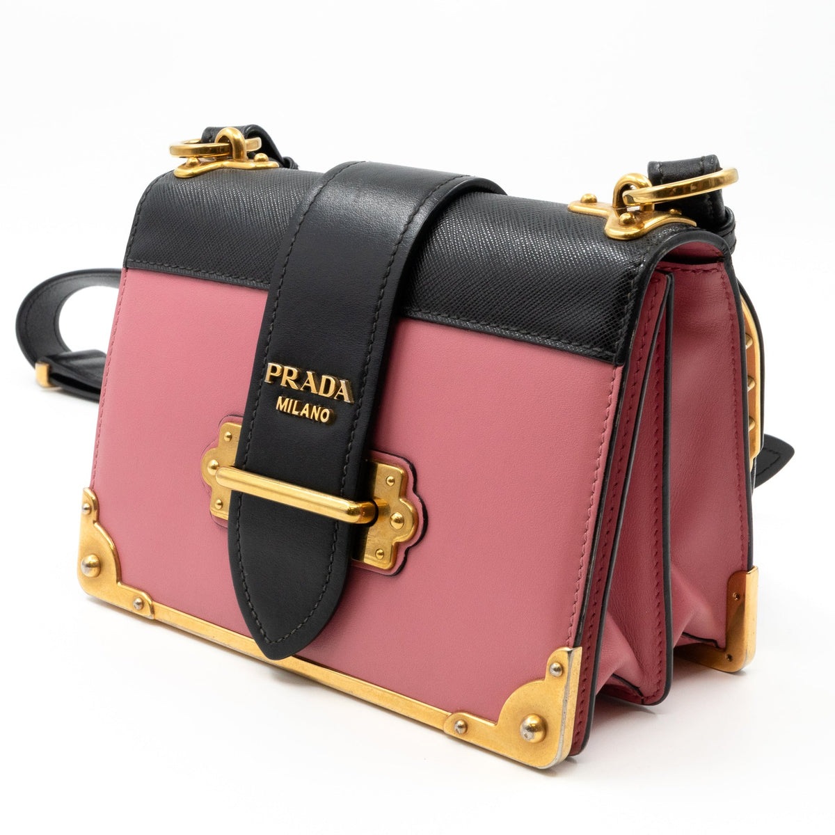 Cahier Light Pink & Black Leather