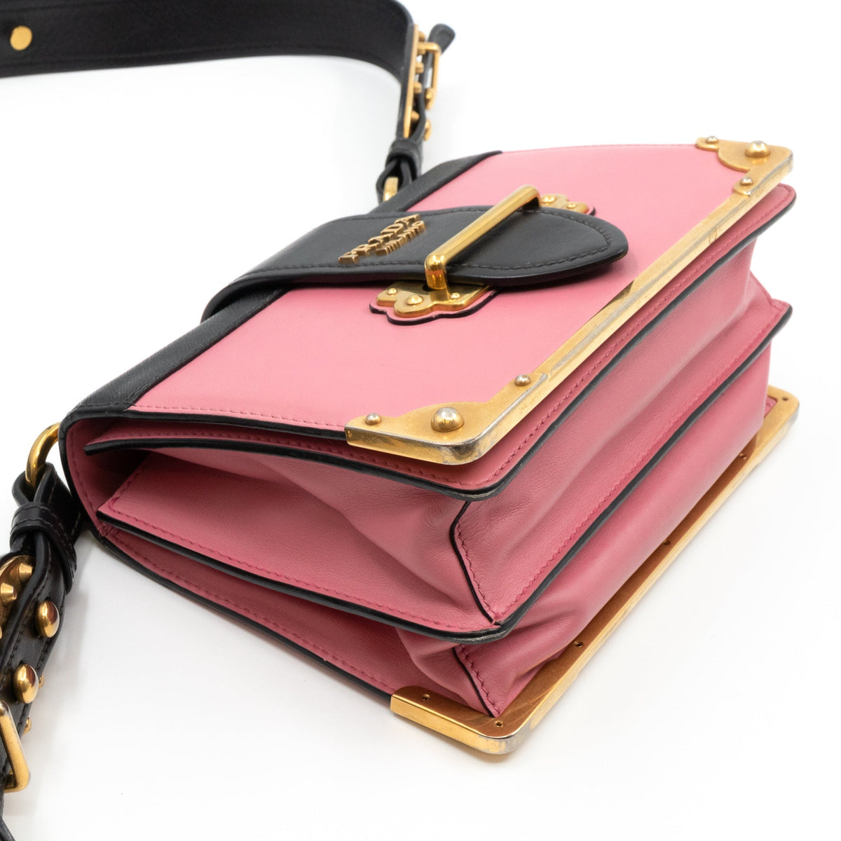Cahier Light Pink & Black Leather