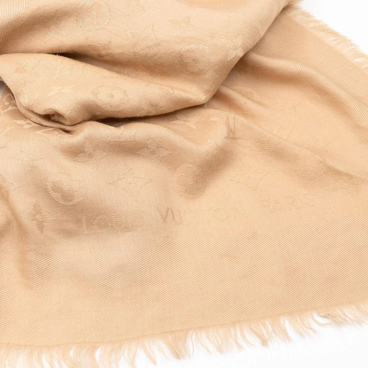 Louis-vuitton Monogram Shawl Beige